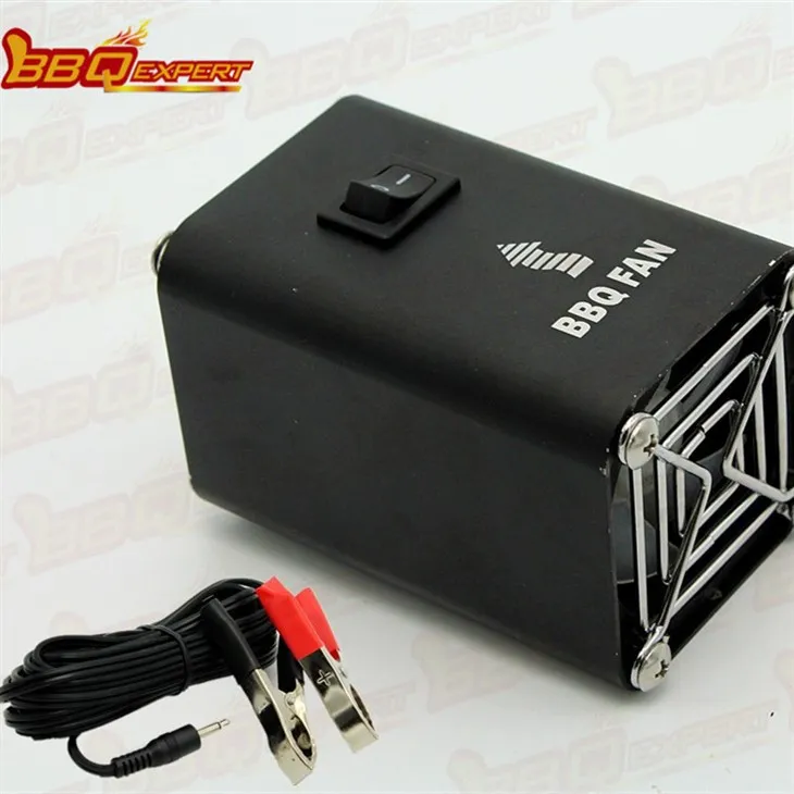 Iswed Aluminju Elettriku Fire Pit Starter Air Grill Blower 12V Barbecue Fan b'Linja Clip Alligator FD315A(S)