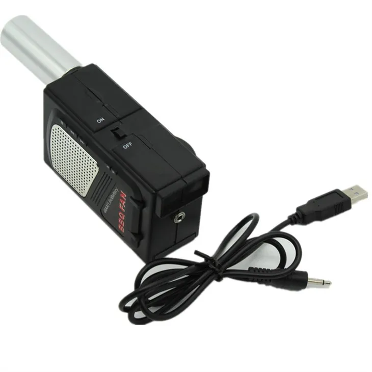 Aġġornat ġdid DC Barbecue Blower Portable BBQ Smoke Grill Blower b'Linja USB FD311A