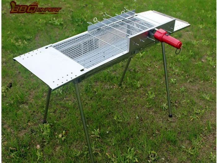 BBQEXPERT Rotisserie Barbecue Stainless Steel BBQ Spit Rotisseries Outdoor BBQ Grill
