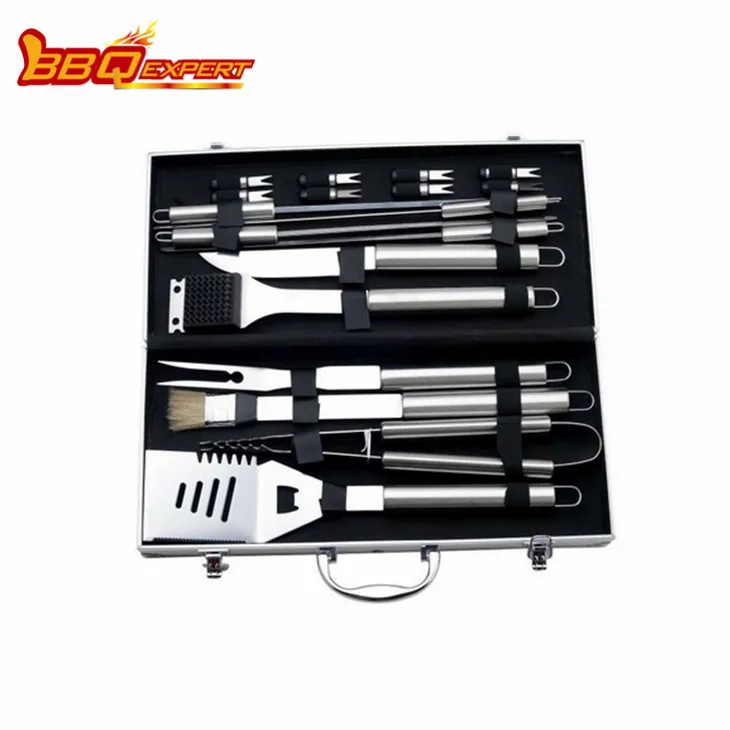 Stainless Steel Aċċessorju 18PCS BBQ Tools Grill Set