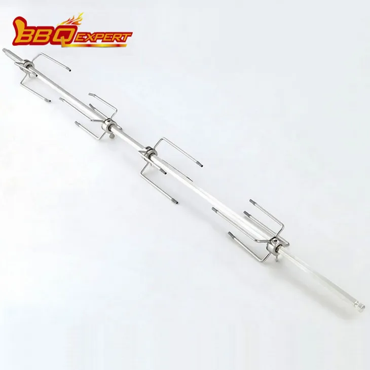 Stainless Steel Erba Pronged Frieket BBQ Rotisserie Kit