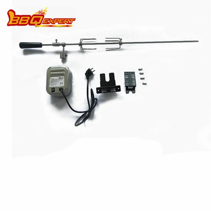 Stainless Steel Universal Rotisserie Kit Għall Barbecue